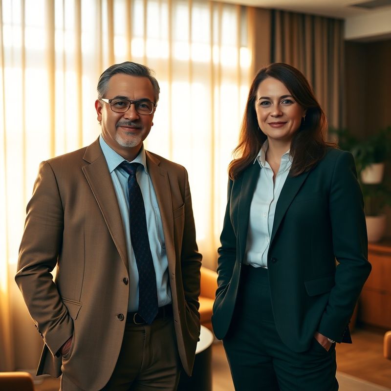 Portret editorial al echipei ConsultOrigin într-un birou în tonuri calde